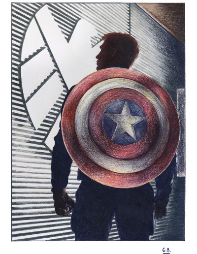 Drawing of Captain America