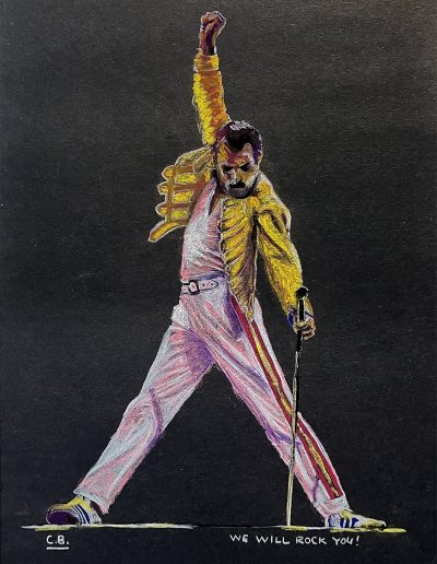 Drawing of Freddie Mercury