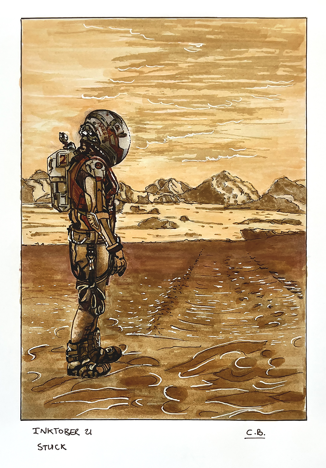 Drawing of the Martian