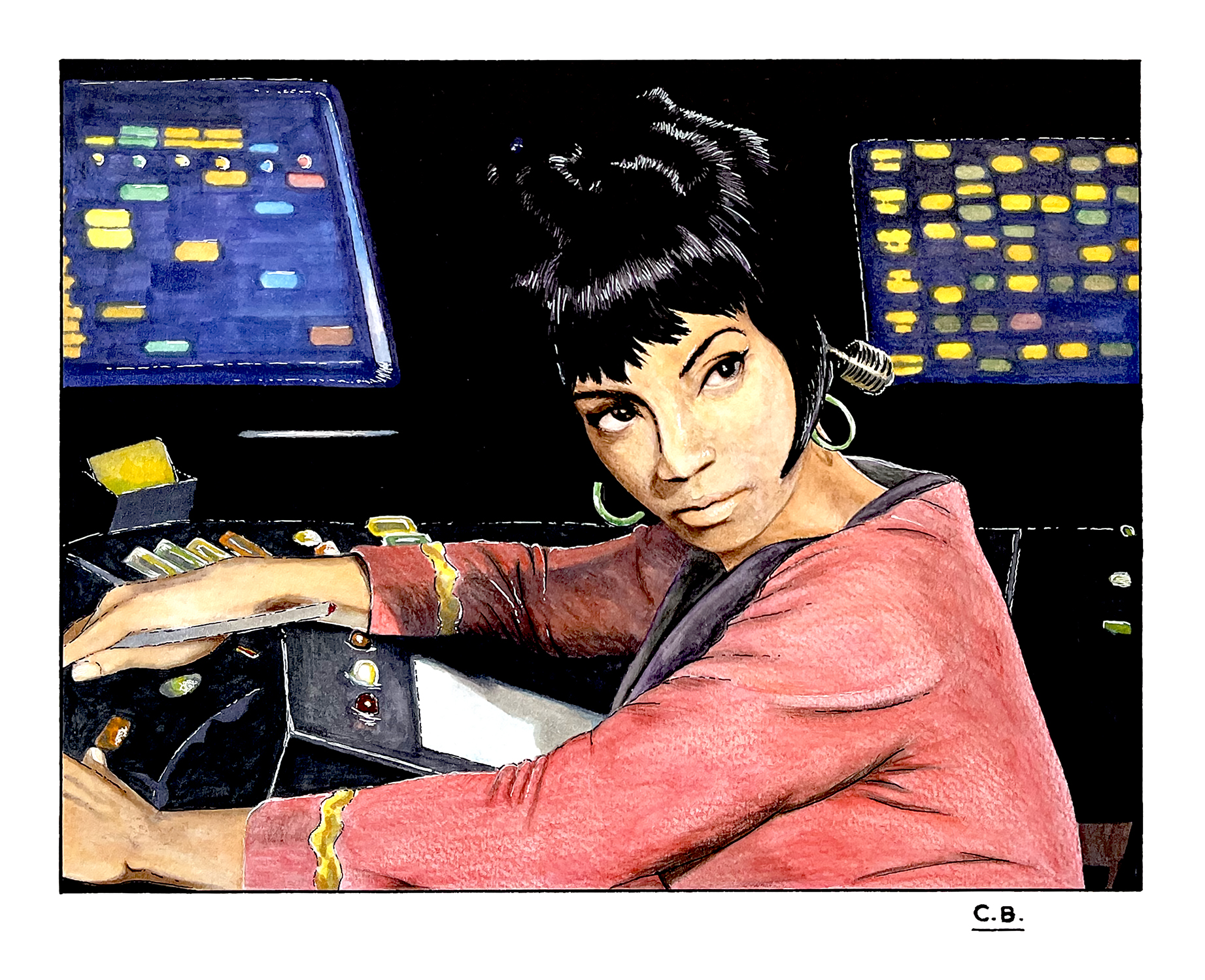 Drawing of Uhura