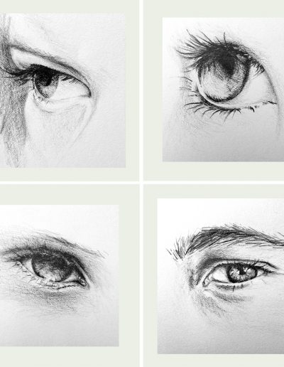 pencil studies of eyes