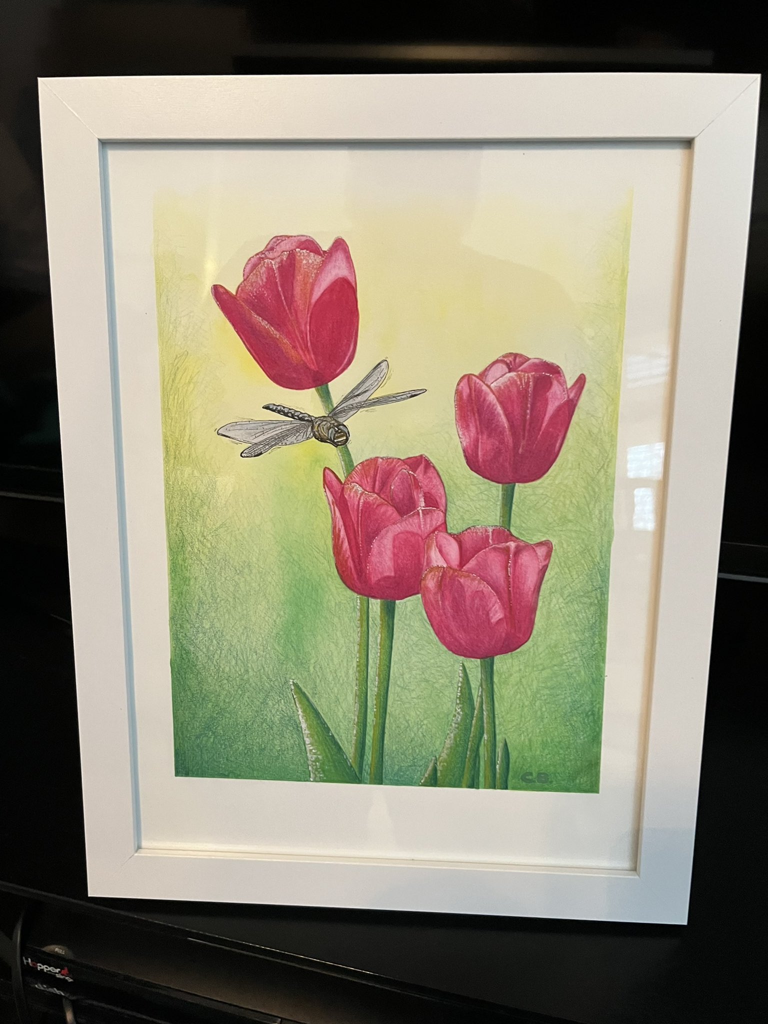 Painting of tulips