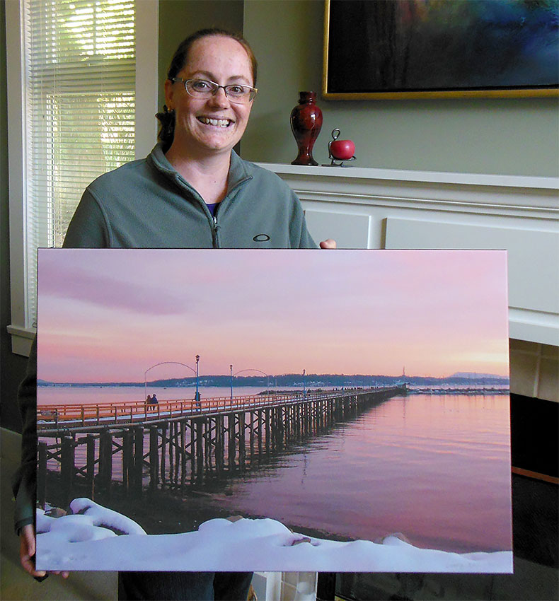photo of canvas print photo of White Rock pier