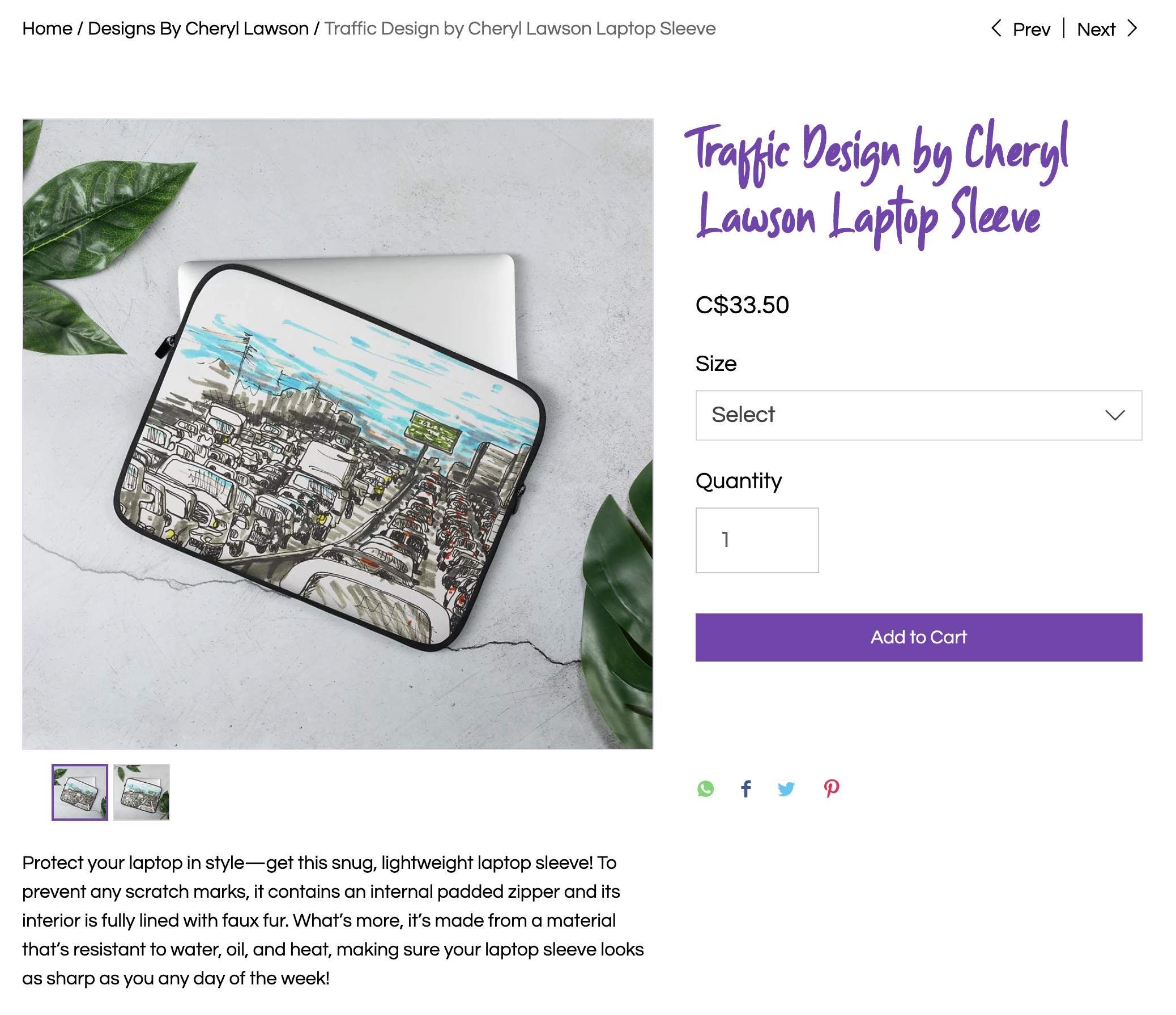 Tanya Packer store exclusive accesories featuring Cheryl Lawson's art